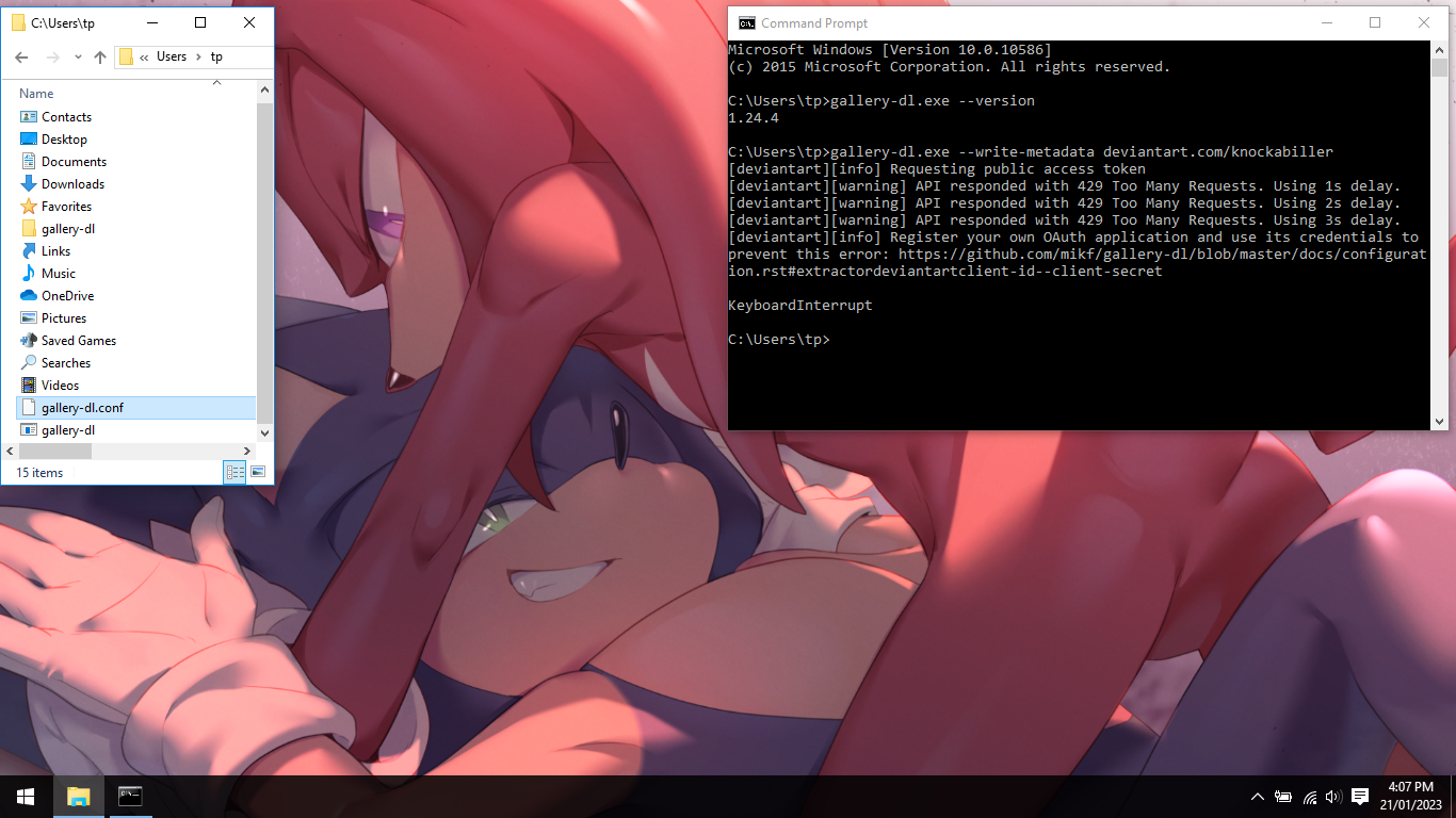I originally had the command prompt on the bottom right but it looked even lewder